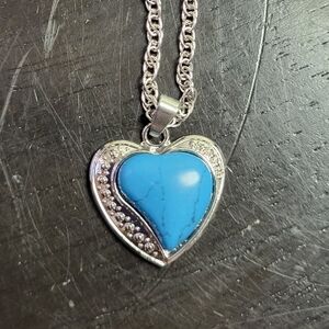 Costume Blue Heart Necklace